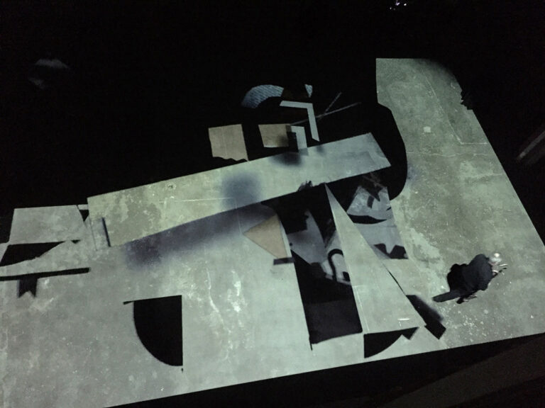Black Flow floor projection at Kühlhaus Berlin